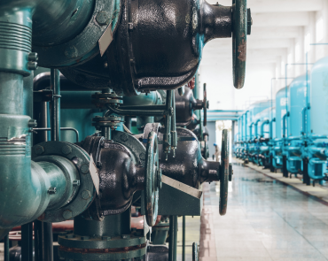 Industrial pump and pipeline instrumentation installation